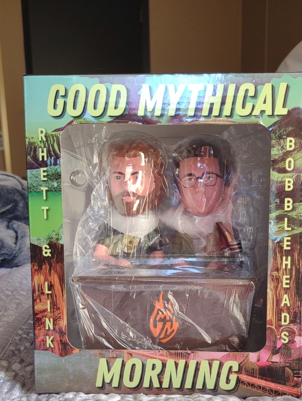 Rhett & Link Bobblehead Set - Green/Brown
